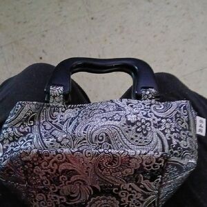 Elegant Black and Silver Handbag